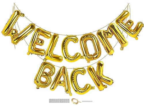 DUXUANT WELCOME BACK Willkommen zurück Ballon Banner Luftballons Folie Brief Ballons Alphabet Ballons für ersten Tag der Schule Lehrer zurück zu Schule Dekor Willkommen Party Supplies DUXUANT WELCOME BACK Willkommen zurück Ballon Banner Luftballons Folie Brief Ballons Alphabet Ballons für ersten Tag der Schule Lehrer zurück zu Schule Dekor Willkommen Party Supplies von DUXUANT