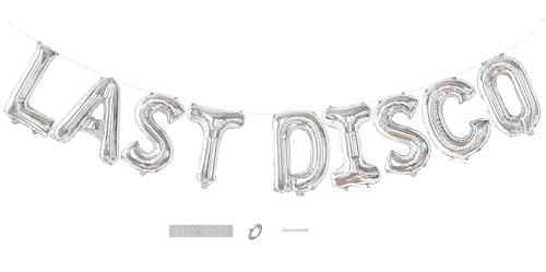 Last Disco Balloons Banner Letzte Disco Ballons Banner Aluminium Luftballon für Space Disco Cowgirl Western Theme Party Bachelorette Party Dekorationen Zubehör von DUXUANT