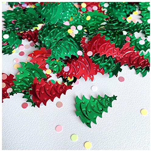 Konfetti 15g / sack Multi Bunte Weihnachtsserie Konfetti Pailletten Schöne Tischdekor Weihnachten Neujahr Party Dekoration Liefert Oblique unique konfetti (Size : 15g C) von DUnLap