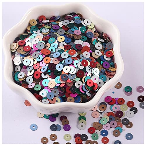 Konfetti 4000 stücke 2mm 3mm 4mm matte pailletten flache runde lose pailletten konfetti glitter flocken for kleidungsstück DIY. Hochzeitskunsthandwerk liefert Oblique unique konfetti (Color : Mix Ran von DUnLap