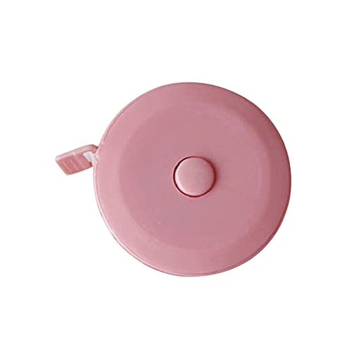 Maßband Selbstklebend 150cm / 60-Zoll-weiche Nähanstrickband-Maßnahme einziehbarer tragbarer Körpergröße Zentimeter Zoll-Messmesser for Taille Maßband Körper (Size : Pink) von DUnLap