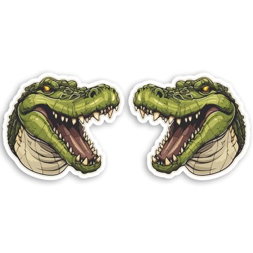 2 x 10 cm Krokodil-Vinyl-Aufkleber – Alligator-Reptilien-Cartoon-Laptop-Kinder-Aufkleber #70860 2 x 10 cm Krokodil-Vinyl-Aufkleber – Alligator-Reptilien-Cartoon-Laptop-Kinder-Aufkleber #70860 von DV DESIGN