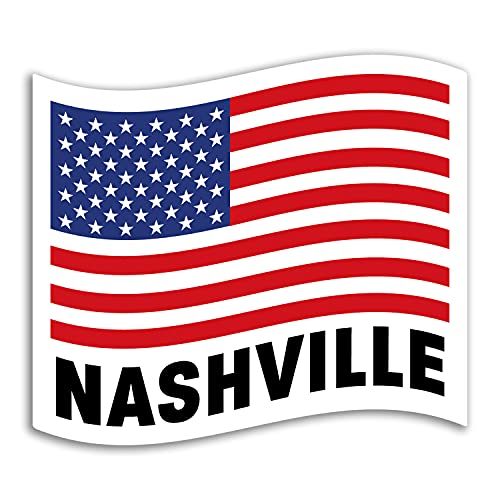 2 x 10 cm breite Nashville Vinyl-Aufkleber – Flagge Amerika Reise USA Aufkleber #75306 von DV DESIGN