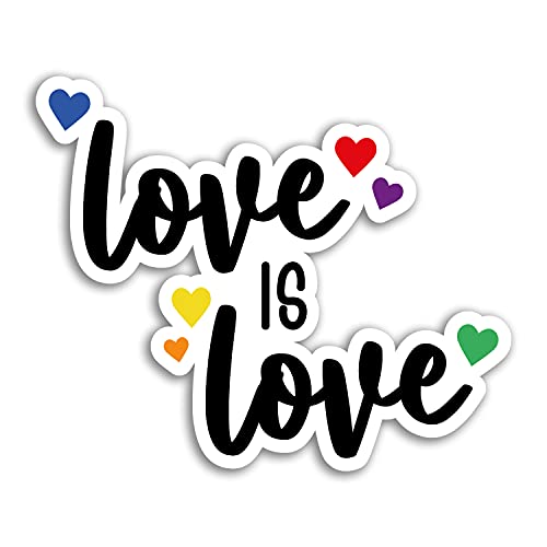 2 x 10 cm breite Vinyl-Aufkleber "Love is Love" – Pride LGBTQ Rainbow Gay Aufkleber #75358 2 x 10 cm breite Vinyl-Aufkleber "Love is Love" – Pride LGBTQ Rainbow Gay Aufkleber #75358 von DV DESIGN