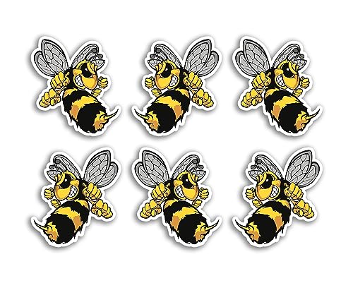 6 x 5 cm Wespe Bienen Vinyl Aufkleber – Hornisse Insekt Tier Cartoon Gepäck Männer Frauen Jungen Mädchen Design Kleiner Aufkleber Laptop Scrapbooking #34668 von DV DESIGN