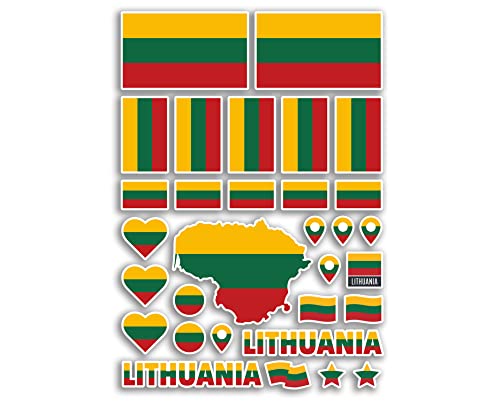 A4 Aufkleber Bogen Litauen-Flaggen Vinyl Aufkleber – Litauische Land Europa Welt Nationalflagge Urlaub Reisen Urlaub Auto Ästhetik #80066 A4 Aufkleber Bogen Litauen-Flaggen Vinyl Aufkleber – Litauische Land Europa Welt Nationalflagge Urlaub Reisen Urlaub Auto Ästhetik #80066 von DV DESIGN