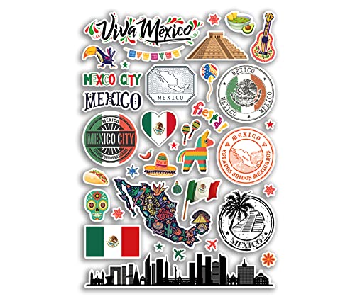 A4 Aufkleberbogen Mexiko Sehenswürdigkeiten Vinyl Aufkleber - Mexikanische Stadtkarte Flughafenstempel Skyline Flagge Reise Urlaub Kultur Ästhetik #7994 A4 Aufkleberbogen Mexiko Sehenswürdigkeiten Vinyl Aufkleber - Mexikanische Stadtkarte Flughafenstempel Skyline Flagge Reise Urlaub Kultur Ästhetik #7994 von DV DESIGN