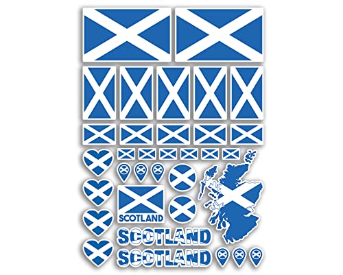 A4 Aufkleberbogen Schottland Flaggen Vinyl Aufkleber – Schottische Land Europa Welt Nationalflagge Urlaub Reisen Urlaub Auto Ästhetisch #80009 von DV DESIGN