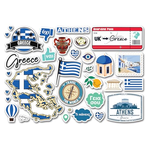 A5-Aufkleberbogen, griechische Sehenswürdigkeiten, Vinyl-Aufkleber – griechische Athen-Inselkarte, Flagge, Reisen, Urlaub, Landsprache, Stadtschule, Scrapbook #83357 A5-Aufkleberbogen, griechische Sehenswürdigkeiten, Vinyl-Aufkleber – griechische Athen-Inselkarte, Flagge, Reisen, Urlaub, Landsprache, Stadtschule, Scrapbook #83357 von DV DESIGN