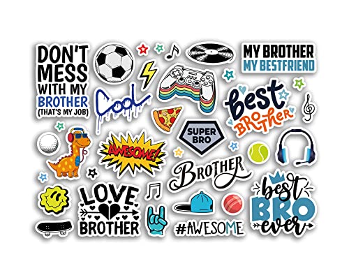 A5 Aufkleberbogen Best Brother Vinyl-Aufkleber – Sport Männer Mancave Cool Musik Geburtstag Geschenk Hobbys Hobby Fan Love Aesthetic #80144 von DV DESIGN
