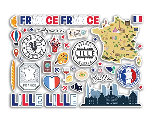 A5 Aufkleberbogen Lille Sehenswürdigkeiten Vinyl Aufkleber – Frankreich Französische Briefmarken Skyline Flagge Karte Reise Urlaub Stadt Scrapbook Kunst Ästhetisch #80454 A5 Aufkleberbogen Lille Sehenswürdigkeiten Vinyl Aufkleber – Frankreich Französische Briefmarken Skyline Flagge Karte Reise Urlaub Stadt Scrapbook Kunst Ästhetisch #80454 von DV DESIGN