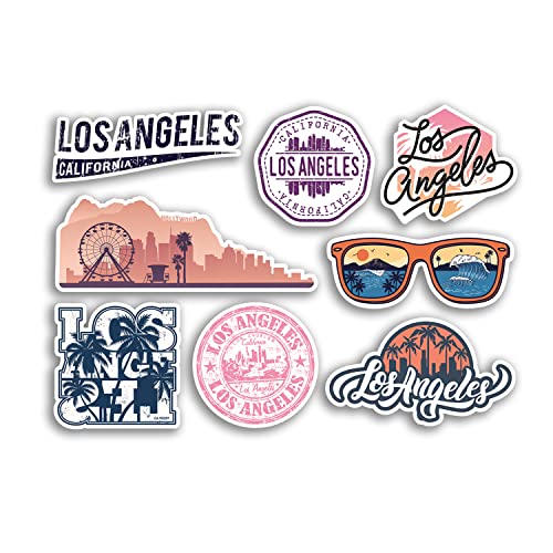 A5 Aufkleberbogen Los Angeles Vinyl-Aufkleber – City LA California America USA Holiday Travel #78497 von DV DESIGN