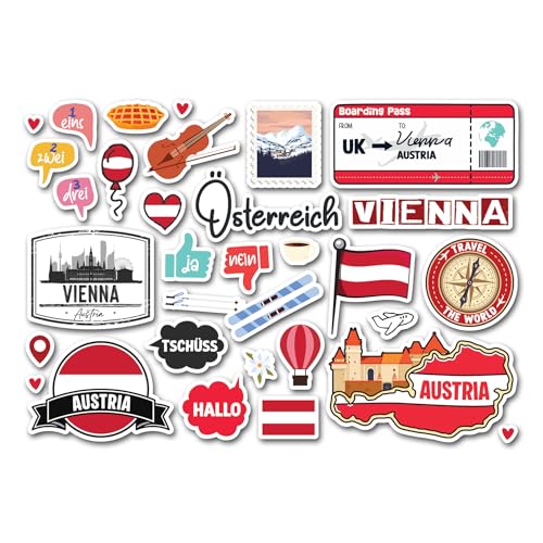 A5 Aufkleberbogen Österreich Sehenswürdigkeiten Vinyl-Aufkleber – Österreichische Wien-Karte Flagge Reise Urlaub Landsprache Stadt Schule Scrapbook #83350 A5 Aufkleberbogen Österreich Sehenswürdigkeiten Vinyl-Aufkleber – Österreichische Wien-Karte Flagge Reise Urlaub Landsprache Stadt Schule Scrapbook #83350 von DV DESIGN