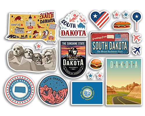 A5 Aufkleberbogen South Dakota Sehenswürdigkeiten Vinyl Aufkleber – Amerika Staaten USA American Airport Briefmarken Skyline Flagge Karte Reise Urlaub Scrapbooking Stadt Gepäck #79196 A5 Aufkleberbogen South Dakota Sehenswürdigkeiten Vinyl Aufkleber – Amerika Staaten USA American Airport Briefmarken Skyline Flagge Karte Reise Urlaub Scrapbooking Stadt Gepäck #79196 von DV DESIGN