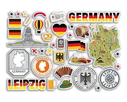 A5 Stickerbogen Leipzig Sehenswürdigkeiten Vinyl Sticker - Deutschland Deutsche Briefmarken Skyline Flagge Karte Reise Urlaub Stadt Scrapbook Ästhetisch #80459 A5 Stickerbogen Leipzig Sehenswürdigkeiten Vinyl Sticker - Deutschland Deutsche Briefmarken Skyline Flagge Karte Reise Urlaub Stadt Scrapbook Ästhetisch #80459 von DV DESIGN