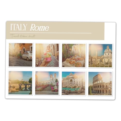 A5 Stickerbogen Rom Vinyl Aufkleber - Italien Italienische Sehenswürdigkeiten Kultur Vintage Fotos Stadt Reise Urlaub Ästhetisches Scrapbook #83102 A5 Stickerbogen Rom Vinyl Aufkleber - Italien Italienische Sehenswürdigkeiten Kultur Vintage Fotos Stadt Reise Urlaub Ästhetisches Scrapbook #83102 von DV DESIGN