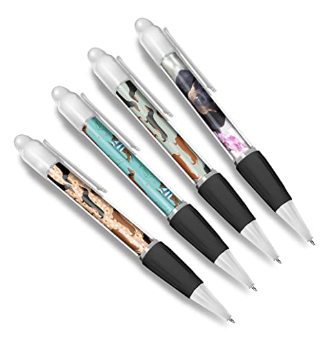 DV DESIGN Set mit 4 schwarzen Dackel-Kugelschreibern – Wursthund Tier Haustiere Cartoon Muster Thema Jungen Mädchen Männer Frauen Stift #79634 DV DESIGN Set mit 4 schwarzen Dackel-Kugelschreibern – Wursthund Tier Haustiere Cartoon Muster Thema Jungen Mädchen Männer Frauen Stift #79634 von DV DESIGN