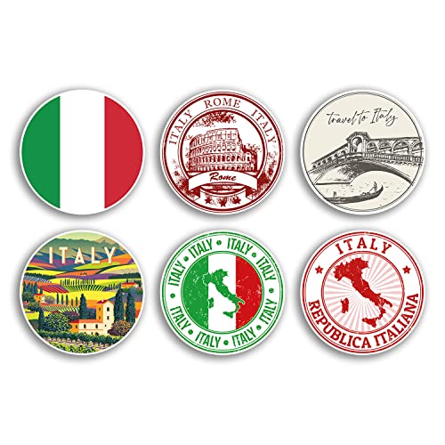 Vinyl-Aufkleber, 10 cm, Italienisches Rom, Landhaus-Stadt, Reisekarte, Geschenk #78855, 6 Stück Vinyl-Aufkleber, 10 cm, Italienisches Rom, Landhaus-Stadt, Reisekarte, Geschenk #78855, 6 Stück von DV DESIGN