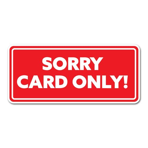 Vinyl-Aufkleber #82441, 15 cm, für digitale Zahlung, Sorry Shop, Bargeld, Geldscheine, Kleingeld, Hotel, Taxi, Kredit-Etiketten, Aufkleber, 2 Stück von DV DESIGN