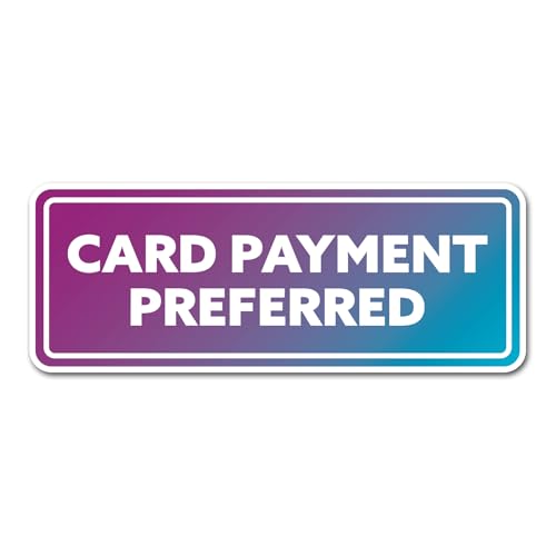 Vinyl-Aufkleber #82445, Aufschrift "Card Payment Preferred", 2 x 15 cm von DV DESIGN