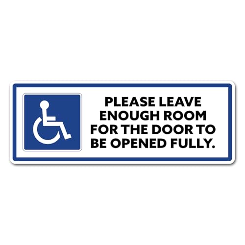 Vinyl-Aufkleber "Please Leave Door Room Access", für Rollstuhlfahrer, Behinderte, Blau, 2 x 15 cm, #82428 von DV DESIGN