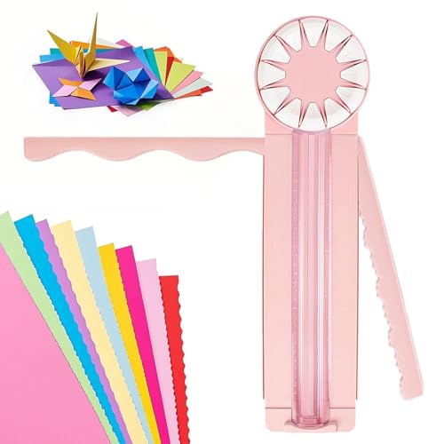 12-in-1 Multifunktionale Kreisschneider Papier Papierschneidemaschine: A4/A3 Papierschneider Cardboard Cutter Schneidemaschine - für Basteln Geschenkpapier Karton und Vinyl (Rosa) von DVDGSC