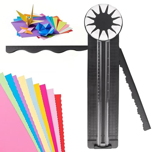 12-in-1 Multifunktionale Kreisschneider Papier Papierschneidemaschine: A4/A3 Papierschneider Cardboard Cutter Schneidemaschine - für Basteln Geschenkpapier Karton und Vinyl (Schwarz) von DVDGSC