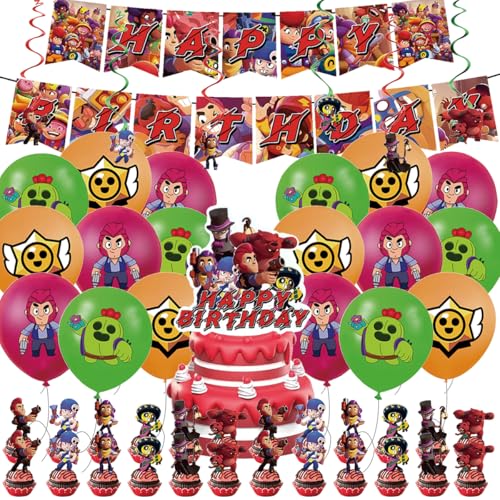 Geburtstag Party Dekoration Set Anime Geburtstag Thematische Party Dekorationen Happy Birthday Hängende Swirl-Dekoration Ballon Banne Theme für Kinder Geburtstag Party Dekoration Set Anime Geburtstag Thematische Party Dekorationen Happy Birthday Hängende Swirl-Dekoration Ballon Banne Theme für Kinder von DVSWDMA