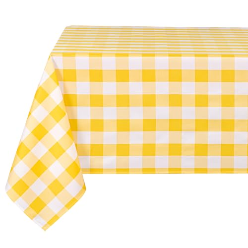 DWCN Karierte Tischdecke 140x200cm Tischdecke Outdoor Tischdecke Abwaschbar Wetterfest Fleckschutz Wasserdicht Tischdecke für Draußen Picknick Esszimmer Garten Party Hochzeiten, Gelb und Weiß DWCN Karierte Tischdecke 140x200cm Tischdecke Outdoor Tischdecke Abwaschbar Wetterfest Fleckschutz Wasserdicht Tischdecke für Draußen Picknick Esszimmer Garten Party Hochzeiten, Gelb und Weiß von DWCN