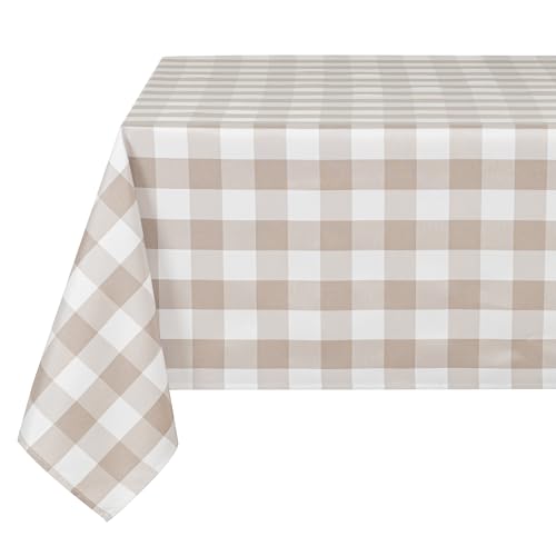 DWCN Karierte Tischdecke 140x200cm Tischdecke Outdoor Tischdecke Abwaschbar Wetterfest Fleckschutz Wasserdicht Tischdecke für Draußen Picknick Esszimmer Garten Party Hochzeiten, Khaki und Weiß DWCN Karierte Tischdecke 140x200cm Tischdecke Outdoor Tischdecke Abwaschbar Wetterfest Fleckschutz Wasserdicht Tischdecke für Draußen Picknick Esszimmer Garten Party Hochzeiten, Khaki und Weiß von DWCN