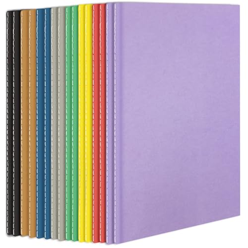 DWIYITTN 16-Pack-leeres Notizbuch A5, einfaches Papier-Notizblock Multipack 21x14cm 60 Seiten Kraft Soft Cover Notizbuch Bulk für Kinder Studenten Reisende Zuhause/Büro (8 gemischte Farben) von DWIYITTN