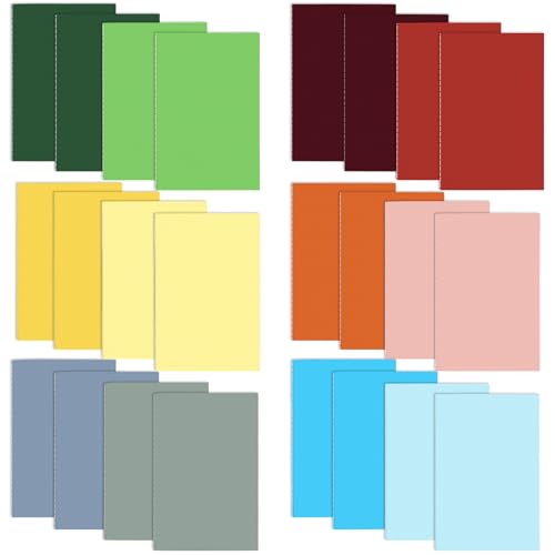 DWIYITTN Mini Notizbuch, 24 Stück Notizblock klein Handlich Taschennotizbuch Liniert 36 Seiten(18 Blatt) Notizbücher Bulk Journal fürs Kinder Studenten Büro College, 9x13cm, Sortierte Farben von DWIYITTN