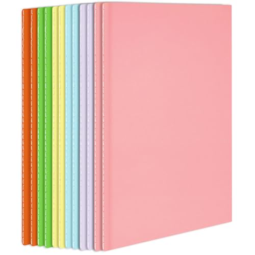 DWIYITTN Notizbuch A5 Blanko, 12 Stück Notizblock Kraft Cover Skizzenbuch Set 30 leere Blatt Notizhefte Unliniert Heft für Kinder Schüler Büro Schule Geschenk -2Pcs x 6 Farben von DWIYITTN