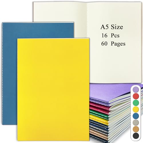 DWIYITTN Notizbuch A5 Blanko, 24 Stück Kraft Cover Notizblock Skizzenbuch Set 30 leere Blatt Notizhefte Unliniert Heft für Kinder Schüler Büro Schule Geschenk - 8 Farben DWIYITTN Notizbuch A5 Blanko, 24 Stück Kraft Cover Notizblock Skizzenbuch Set 30 leere Blatt Notizhefte Unliniert Heft für Kinder Schüler Büro Schule Geschenk - 8 Farben von DWIYITTN