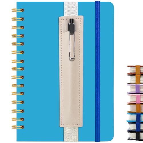 DWIYITTN Notizbuch A5 Liniert, Hardcover Spiralbindung 80 Blatt /160 Seiten Notizbuch mit Stift & Kunstleder-Stifthalter Collegeblock Notizblock für Arbeit Büro Schule 14,5 x 21cm 80 g/m² -Himmelblau DWIYITTN Notizbuch A5 Liniert, Hardcover Spiralbindung 80 Blatt /160 Seiten Notizbuch mit Stift & Kunstleder-Stifthalter Collegeblock Notizblock für Arbeit Büro Schule 14,5 x 21cm 80 g/m² -Himmelblau von DWIYITTN