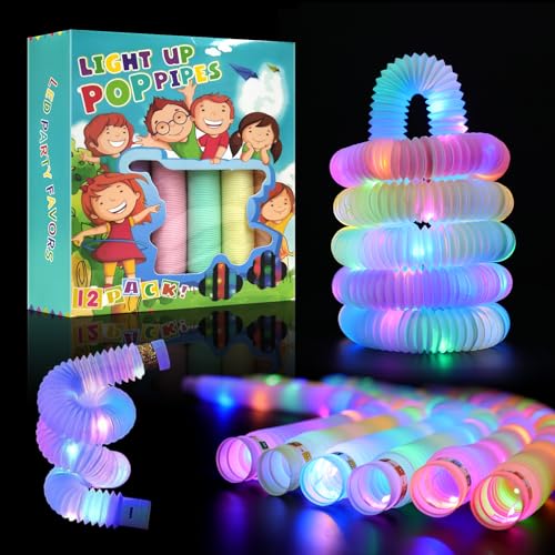 12 Stück leuchtende Pop-Tubes, LED-Knicklichter, Partygeschenke für Kinder im Alter von 3–8–12 Jahren,Zappel- und Stressabbau-Spielzeug, Klassenzimmer-Preise und Belohnungen,Partyzubehör 12 Stück leuchtende Pop-Tubes, LED-Knicklichter, Partygeschenke für Kinder im Alter von 3–8–12 Jahren,Zappel- und Stressabbau-Spielzeug, Klassenzimmer-Preise und Belohnungen,Partyzubehör von DWOOKE