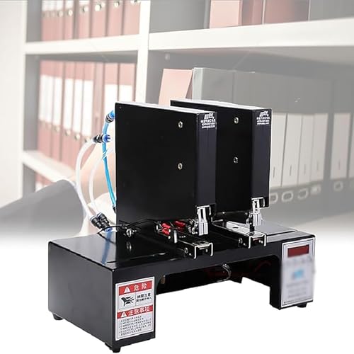 Heftklammer, 100 mm pneumatischer Broschüren-Doppelkopfhefter, 35 Blatt/70 g Dicke, automatische Bindemaschine, 24 mm - 350 mm einstellbarer Abstand von DWSSX