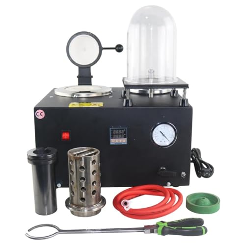 Vakuumgussmaschine, 3 kg, Hochtemperatur-Raffinations-Goldschmelzofen, 2 l, Schmuckschmelzgusswerkzeug, 3 CFM, Wachsausschmelzguss-Kombination mit Graphittiegel Vakuumgussmaschine, 3 kg, Hochtemperatur-Raffinations-Goldschmelzofen, 2 l, Schmuckschmelzgusswerkzeug, 3 CFM, Wachsausschmelzguss-Kombination mit Graphittiegel von DWSSX