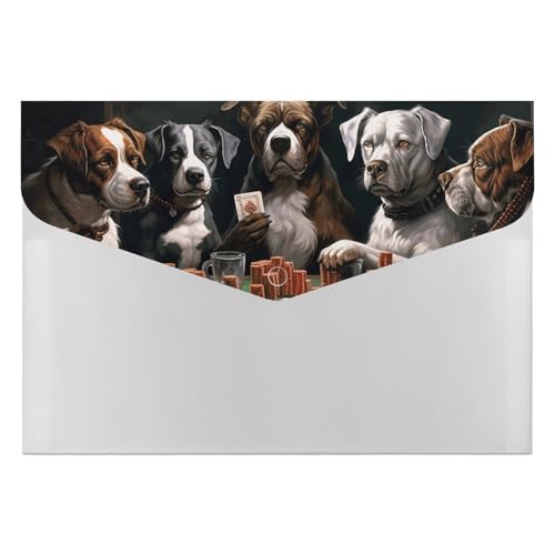 Aktenordner mit Hunden zum Spielen von Poker und Hunden, langlebig, mit 6 Fächern, Ordner für Aktenschrank, Büro, Lebenslauf-Portfolio Aktenordner mit Hunden zum Spielen von Poker und Hunden, langlebig, mit 6 Fächern, Ordner für Aktenschrank, Büro, Lebenslauf-Portfolio von DWTJKMS