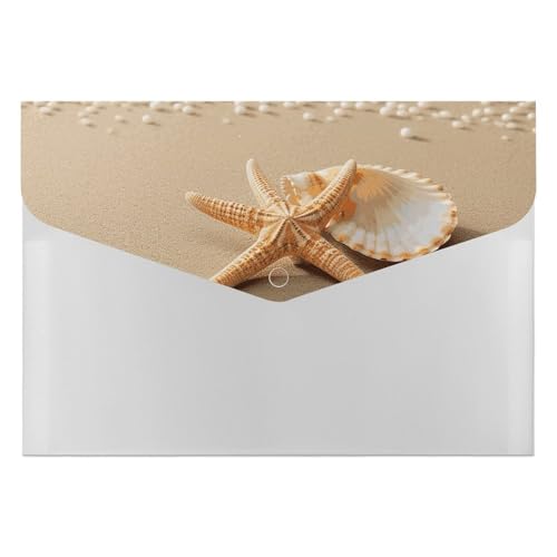 Aktenordner mit Seesternmuschel und Strand, langlebig, mit 6 Fächern, Ordner für Aktenschrank, Büro, Lebenslauf-Portfolio Aktenordner mit Seesternmuschel und Strand, langlebig, mit 6 Fächern, Ordner für Aktenschrank, Büro, Lebenslauf-Portfolio von DWTJKMS