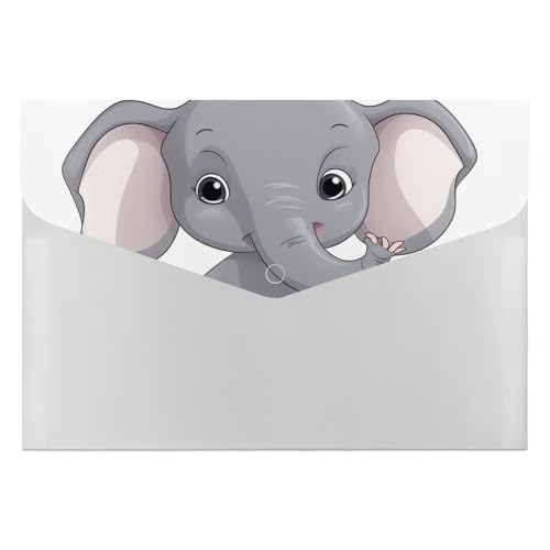 Aktenordner mit niedlichem Cartoon-Elefant, langlebig, mit 6 Fächern, Ordner für Aktenschrank, Büro, Lebenslauf-Portfolio Aktenordner mit niedlichem Cartoon-Elefant, langlebig, mit 6 Fächern, Ordner für Aktenschrank, Büro, Lebenslauf-Portfolio von DWTJKMS