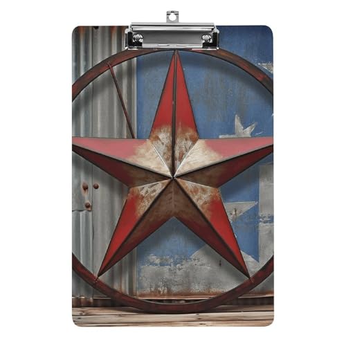 American Wastern Texas Star Klemmbrett, Acryl, niedlich, modisch, dekorativ, 31,8 x 21,6 cm, Standard-A4-Größe, Acryl-Clip für Klassenzimmer, Lehrer, Bürobedarf American Wastern Texas Star Klemmbrett, Acryl, niedlich, modisch, dekorativ, 31,8 x 21,6 cm, Standard-A4-Größe, Acryl-Clip für Klassenzimmer, Lehrer, Bürobedarf von DWTJKMS