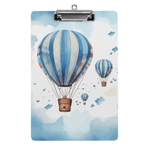 Blaues Heißluftballon-Klemmbrett aus Acryl, niedlich, modisch, dekorativ, 31,8 x 21,6 cm, Standard-A4-Größe, Acryl-Clip für Klassenzimmer, Lehrer, Bürobedarf Blaues Heißluftballon-Klemmbrett aus Acryl, niedlich, modisch, dekorativ, 31,8 x 21,6 cm, Standard-A4-Größe, Acryl-Clip für Klassenzimmer, Lehrer, Bürobedarf von DWTJKMS