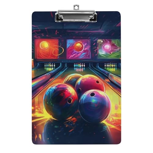 Bowlingkugel-Klemmbrett aus Acryl, niedlich, modisch, dekorativ, 31,8 x 21,6 cm, Standard-A4-Größe, Acryl-Clip für Klassenzimmer, Lehrer, Bürobedarf Bowlingkugel-Klemmbrett aus Acryl, niedlich, modisch, dekorativ, 31,8 x 21,6 cm, Standard-A4-Größe, Acryl-Clip für Klassenzimmer, Lehrer, Bürobedarf von DWTJKMS