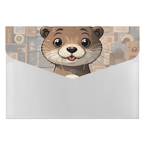 Cartoon-Aktenordner mit niedlichem Otter-Design, langlebig, mit 6 Fächern, Ordner für Aktenschrank, Büro, Lebenslauf-Portfolio Cartoon-Aktenordner mit niedlichem Otter-Design, langlebig, mit 6 Fächern, Ordner für Aktenschrank, Büro, Lebenslauf-Portfolio von DWTJKMS