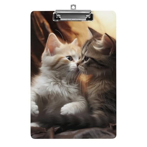 Cat Kiss Klemmbrett aus Acryl, niedlich, modisch, dekorativ, 31,8 x 21,6 cm, Standard-A4-Größe, Acryl-Clip für Klassenzimmer, Lehrer, Bürobedarf Cat Kiss Klemmbrett aus Acryl, niedlich, modisch, dekorativ, 31,8 x 21,6 cm, Standard-A4-Größe, Acryl-Clip für Klassenzimmer, Lehrer, Bürobedarf von DWTJKMS