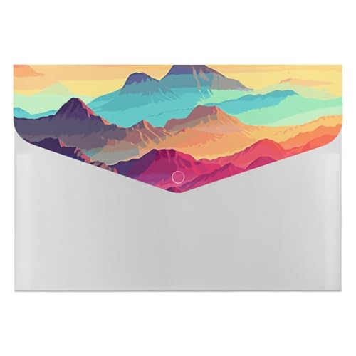 Color Mountain Aktenordner mit Farbverlauf, langlebig, mit 6 Fächern, Ordner für Aktenschrank, Büro, Lebenslauf-Portfolio Color Mountain Aktenordner mit Farbverlauf, langlebig, mit 6 Fächern, Ordner für Aktenschrank, Büro, Lebenslauf-Portfolio von DWTJKMS