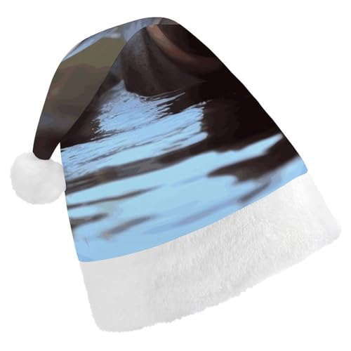 DWTJKMS Baby-Nilpferd-Weihnachtsmütze, klassische Weihnachtsmütze, dicke Weihnachtsmütze, lustige Urlaubskappe für Erwachsene, Uni DWTJKMS Baby-Nilpferd-Weihnachtsmütze, klassische Weihnachtsmütze, dicke Weihnachtsmütze, lustige Urlaubskappe für Erwachsene, Uni von DWTJKMS