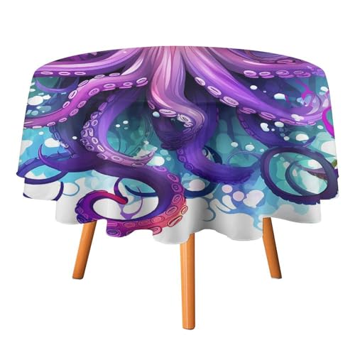 DWTJKMS Bunte Oktopus-Tischdecke, rund, für Picknick, Dinner-Party, Dekoration, Sommer, Herbst, Outdoor, Kreisabdeckung, 91,4 x 91,4 cm, für Hochzeit, Geburtstag, Terrasse, Party DWTJKMS Bunte Oktopus-Tischdecke, rund, für Picknick, Dinner-Party, Dekoration, Sommer, Herbst, Outdoor, Kreisabdeckung, 91,4 x 91,4 cm, für Hochzeit, Geburtstag, Terrasse, Party von DWTJKMS