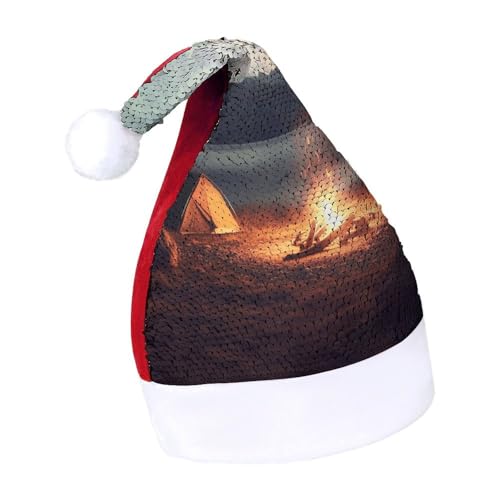 DWTJKMS Camping-Weihnachtsmannmütze, klassische Fell-Weihnachtsmütze, dicke Weihnachtsmütze mit Pailletten, lustige Urlaubs-Wintermütze DWTJKMS Camping-Weihnachtsmannmütze, klassische Fell-Weihnachtsmütze, dicke Weihnachtsmütze mit Pailletten, lustige Urlaubs-Wintermütze von DWTJKMS